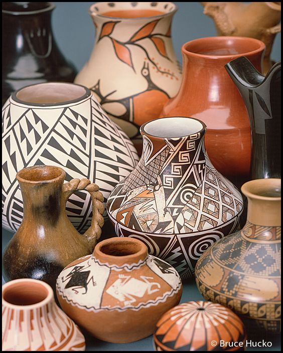 Hand-painted Indian pottery