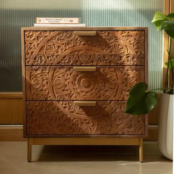 Indian hand-carved wooden furniture